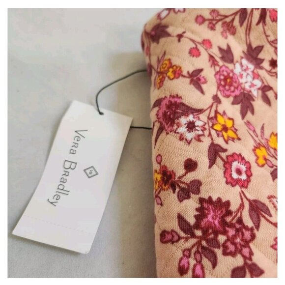 Vera Bradley Teddy Fleece Loop Scarf Infinity Blush Fig Flower Deep Pink. New - Picture 5 of 10